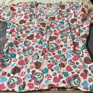 5/$25 Dickies heart medium scrub top
